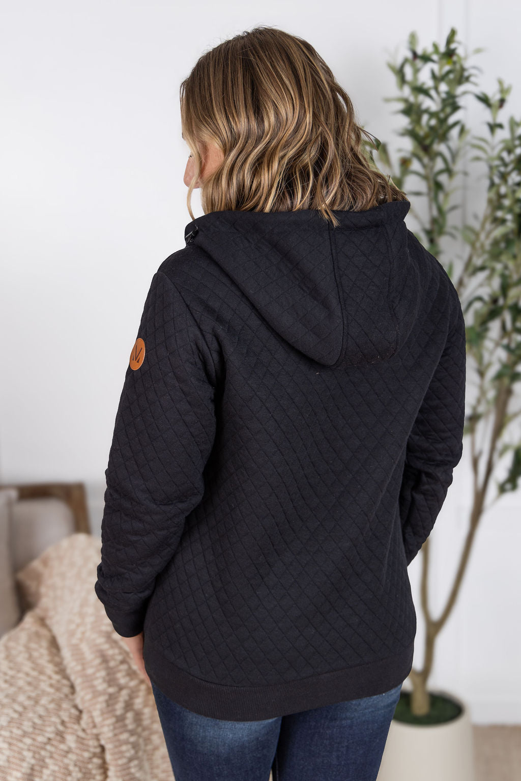 Kyla Zipper Snap Jacket - Black